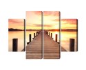 Obraz Wieloczęściowy Zachód Słońca Na Molo