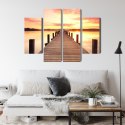 Obraz Wieloczęściowy Zachód Słońca Na Molo