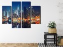 Obraz Wieloczęściowy Panoramiczny Widok Na Manhattan Nocą