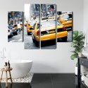 Obraz Wieloczęściowy Taksówki Na Ulicach Nowego Jorku