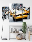 Obraz Wieloczęściowy Taksówki Na Ulicach Nowego Jorku