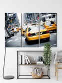 Obraz Wieloczęściowy Taksówki Na Ulicach Nowego Jorku