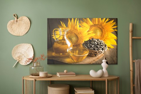 Obraz Na Płótnie Piękne Słoneczniki Z Olejem