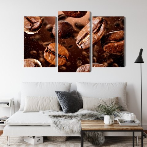 Obraz Wieloczęściowy Brązowe Ziarna Kawy