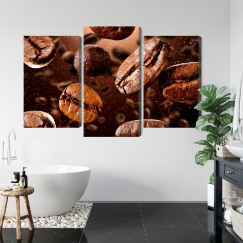 Obraz Wieloczęściowy Brązowe Ziarna Kawy