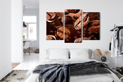 Obraz Wieloczęściowy Brązowe Ziarna Kawy