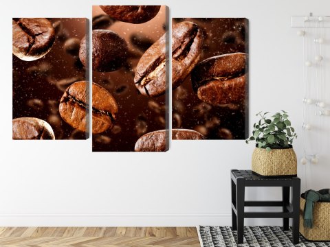 Obraz Wieloczęściowy Brązowe Ziarna Kawy