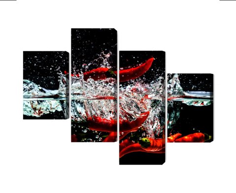 Obraz Wieloczęściowy Chili W Wodzie