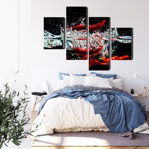 Obraz Wieloczęściowy Chili W Wodzie