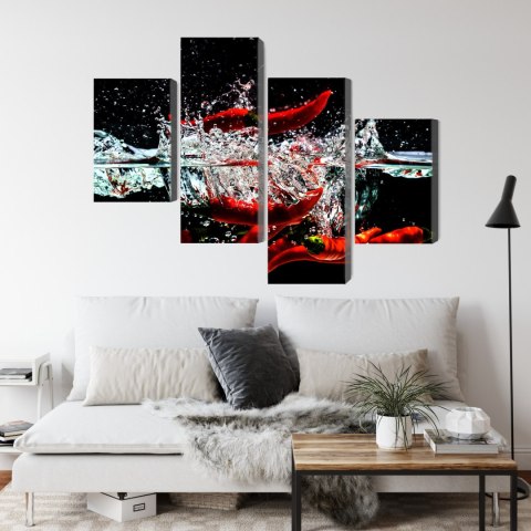 Obraz Wieloczęściowy Chili W Wodzie