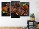Obraz Wieloczęściowy Kawa Mielona I Ziarna