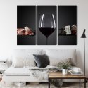 Obraz Wieloczęściowy Kieliszek Czerwonego Wina