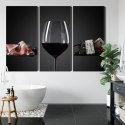 Obraz Wieloczęściowy Kieliszek Czerwonego Wina