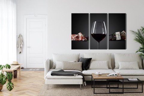 Obraz Wieloczęściowy Kieliszek Czerwonego Wina