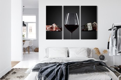 Obraz Wieloczęściowy Kieliszek Czerwonego Wina