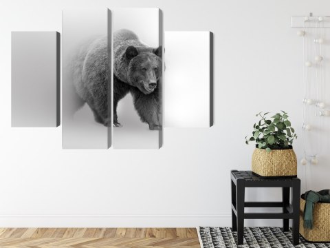 Obraz Wieloczęściowy Niedźwiedź We Mgle 3D