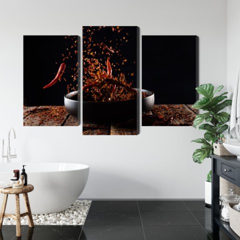Obraz Wieloczęściowy Pieprz Cayenne W Locie