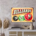 Obraz Na Płótnie Kule Bilardowe I Napis Retro