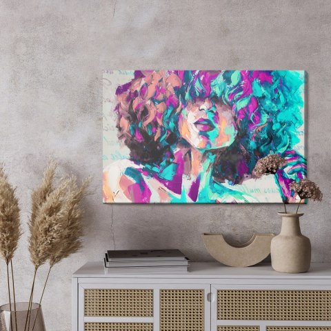 Obraz Na Płótnie Louise - Oil Painting. Conceptual Abstract Picture Of A Beautiful Girl. Oil Painting And Palette Knife On Canva