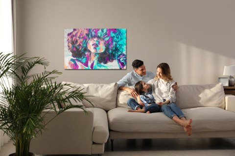 Obraz Na Płótnie Louise - Oil Painting. Conceptual Abstract Picture Of A Beautiful Girl. Oil Painting And Palette Knife On Canva