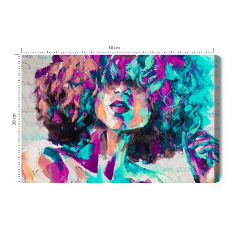 Obraz Na Płótnie Louise - Oil Painting. Conceptual Abstract Picture Of A Beautiful Girl. Oil Painting And Palette Knife On Canva