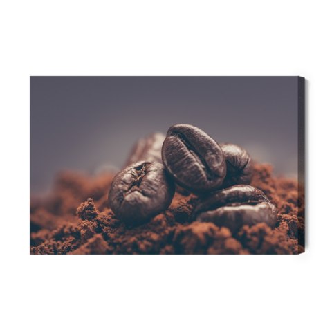 Obraz Na Płótnie Zbliżenie Ziaren Kawy