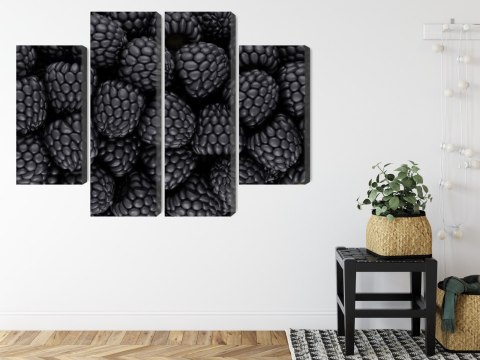 Obraz Wieloczęściowy Jeżyny W Skali Makro