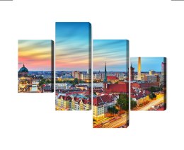 Obraz Wieloczęściowy Kolorowe Niebo I Panorama Berlina