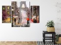 Obraz Wieloczęściowy Widok Na Ulicę Paryża Jak Namalowany