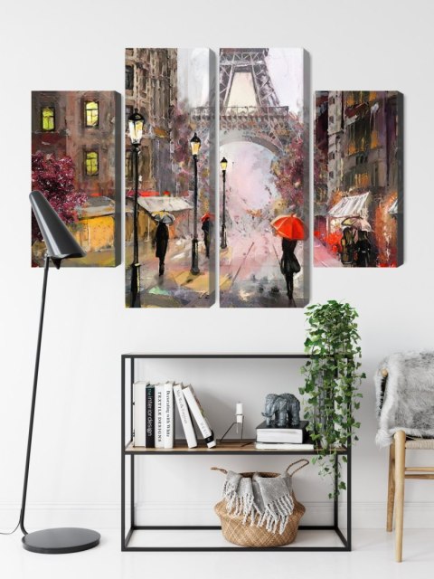 Obraz Wieloczęściowy Widok Na Ulicę Paryża Jak Namalowany