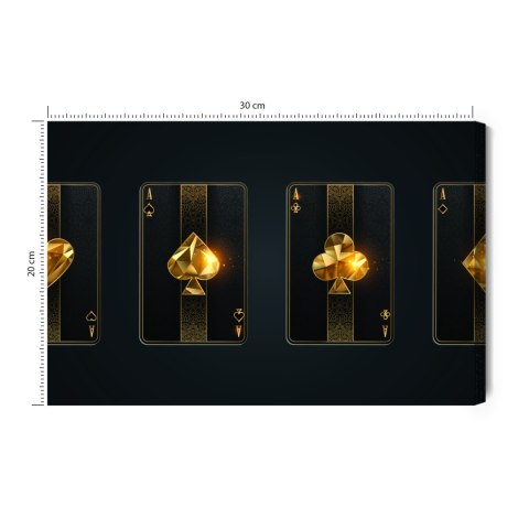 Obraz Na Płótnie Czarne Karty Do Pokera