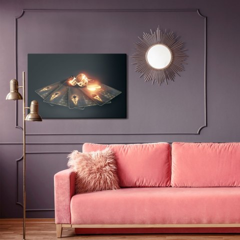 Obraz Na Płótnie Czarne Karty Do Pokera