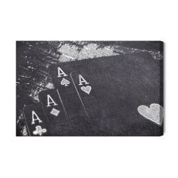 Obraz Na Płótnie Wylosowane Karty Do Gry