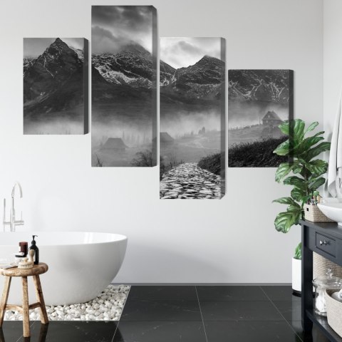 Obraz Wieloczęściowy Hala Gąsienicowa W Czerni I Bieli