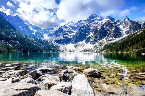 Obraz Wieloczęściowy Jezioro Morskie Oko 3D