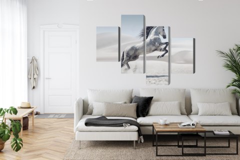 Obraz Wieloczęściowy Koń Na Pustyni 3D