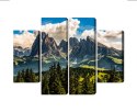 Obraz Wieloczęściowy Widok Włoskich Dolomitów 3D