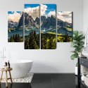 Obraz Wieloczęściowy Widok Włoskich Dolomitów 3D