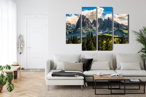 Obraz Wieloczęściowy Widok Włoskich Dolomitów 3D