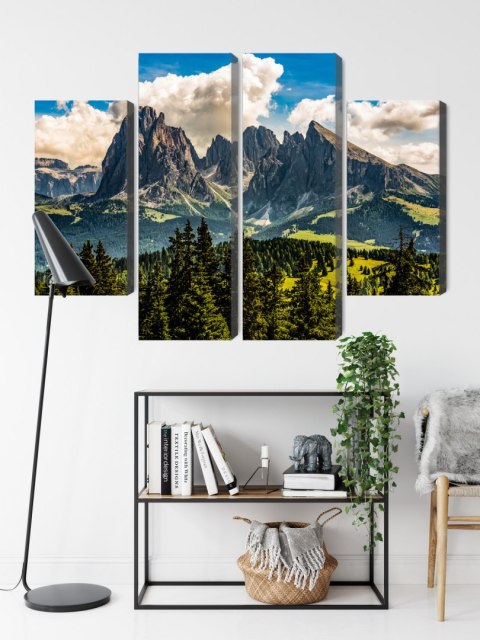 Obraz Wieloczęściowy Widok Włoskich Dolomitów 3D