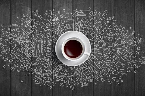 Obraz Na Płótnie Biała Filiżanka Kawy