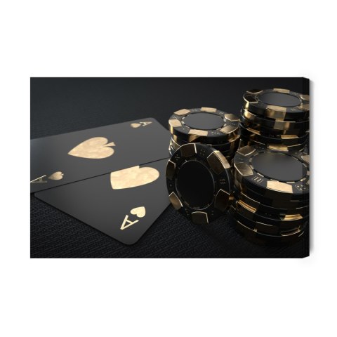 Obraz Na Płótnie Czarne Żetony