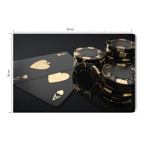 Obraz Na Płótnie Czarne Żetony