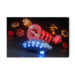 Obraz Na Płótnie Koncepcja Neonu Kasyna