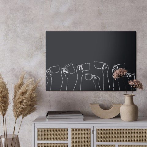 Obraz Na Płótnie Ręce Trzymające Kubki