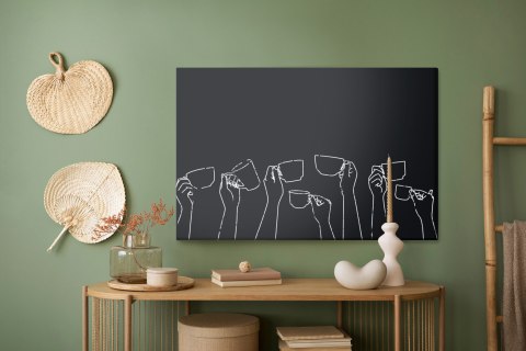 Obraz Na Płótnie Ręce Trzymające Kubki