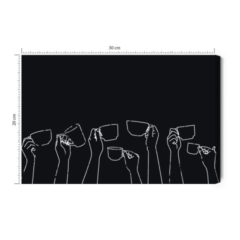 Obraz Na Płótnie Ręce Trzymające Kubki