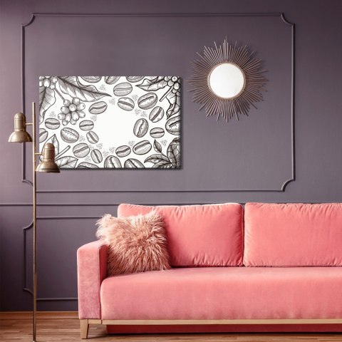 Obraz Na Płótnie Rysowanie Ziaren Kawy