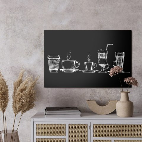 Obraz Na Płótnie Zestaw Kubków Do Kawy