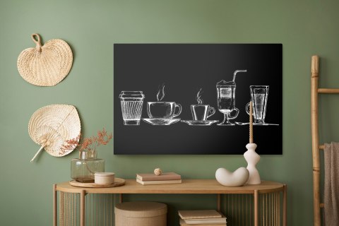 Obraz Na Płótnie Zestaw Kubków Do Kawy